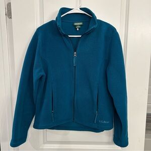L.L. Bean Teal Blue Fleece Jacket Early 2000’s